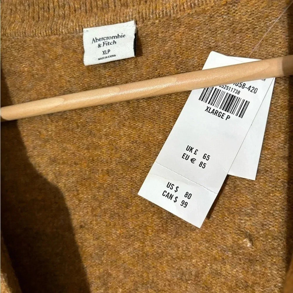 NWT Abercrombie & Fitch Collared Sweater Dress in Brown Size Petite XL - Picture 7 of 8
